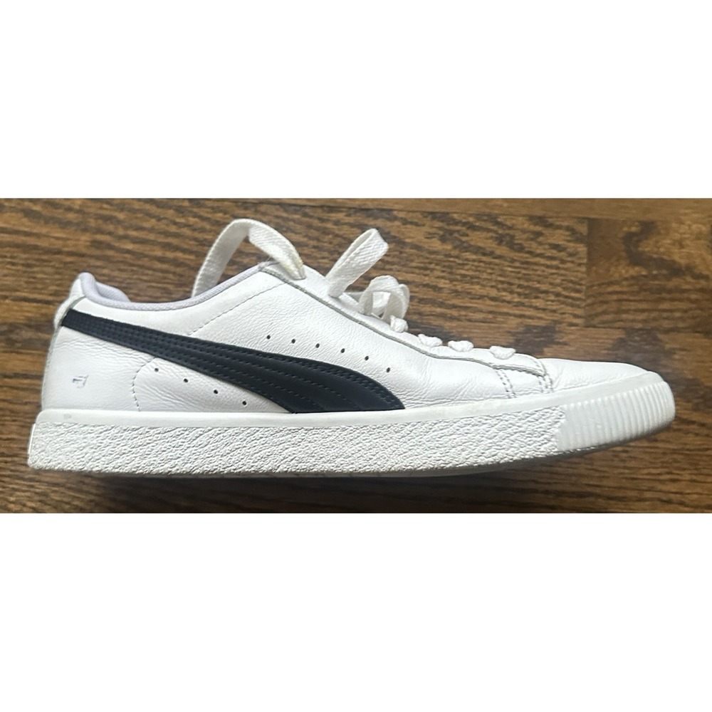 Puma Clyde Core L. Foil White Black Gold 364669-01 Mens 7.5 Classic Sneakers - Picture 12 of 16
